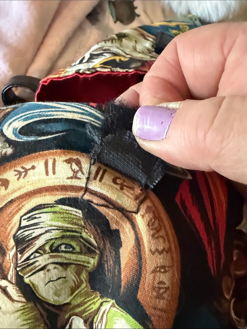 Horror Comic Print Backpack in Multi-Color - Picture 9 of 11